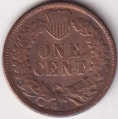 Indian Head Cleaned Condition One Cent 1880 Bronze Coin