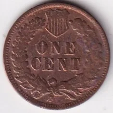 Indian Head Cleaned Condition One Cent 1909 Bronze Coin