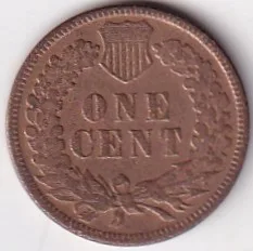 Indian Head Cleaned Condition One Cent 1884 Bronze Coin