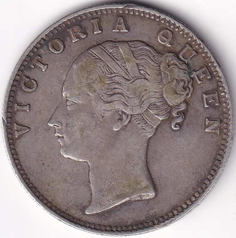 One Rupee East India Company 1840 Continuous Legend Silver Coin #3