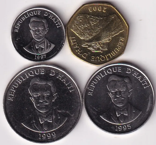 Haiti 1 5 20 50 Gourdes 4 Coins Set