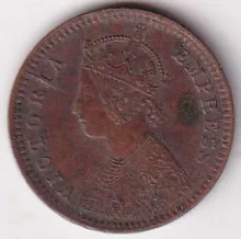 1/12 Anna 1893 Victoria Empress Old British India Coin