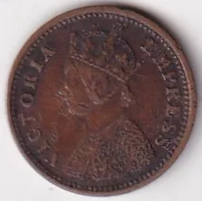 1/12 Anna 1887 Victoria Empress Old British India Coin