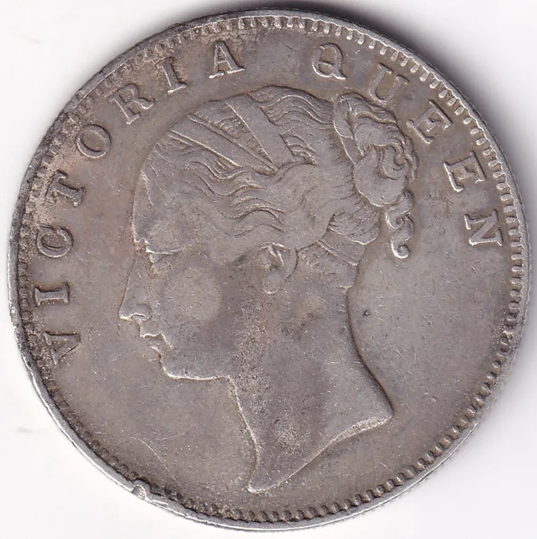 One Rupee East India Company 1840 Continuous Legend Silver Coin #1