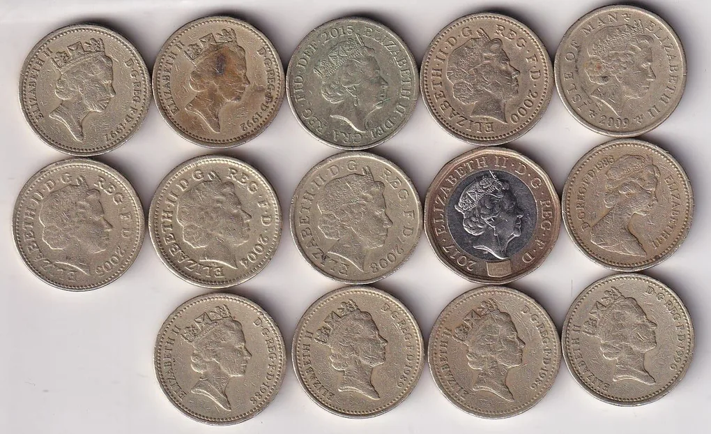 14 Different (United Kingdom) One Pound Rare Commemorative (14 Coin ) Set#E-313