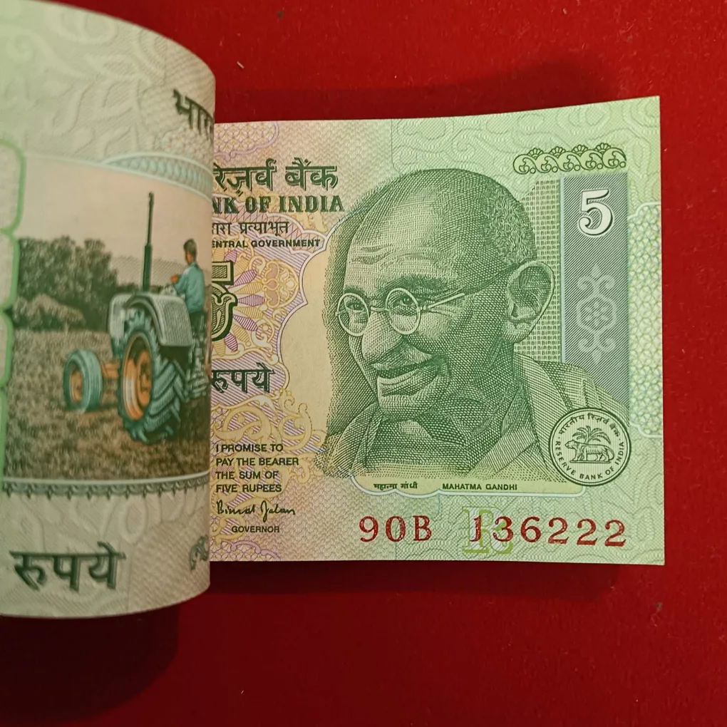 Five Rs Mahatma Gandhi Full Bundle Governor Bimal Jalan Gem Unc Condition 136201