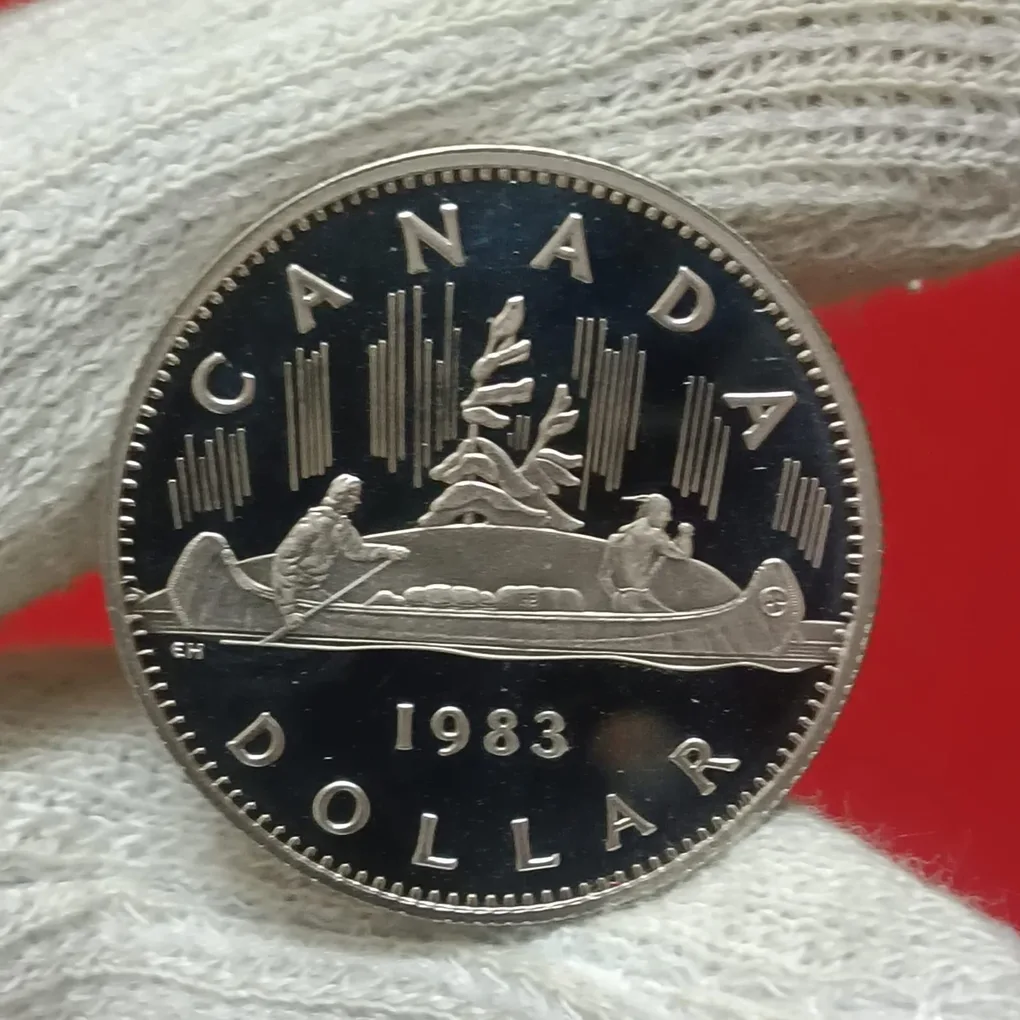 Elizabeth II DG Regina 1 Dollar Proof Coin 1983 Year Royal Canadian Mint
