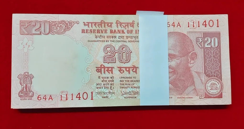 20 Rupee UNC Condition Packet 111401 to 111500