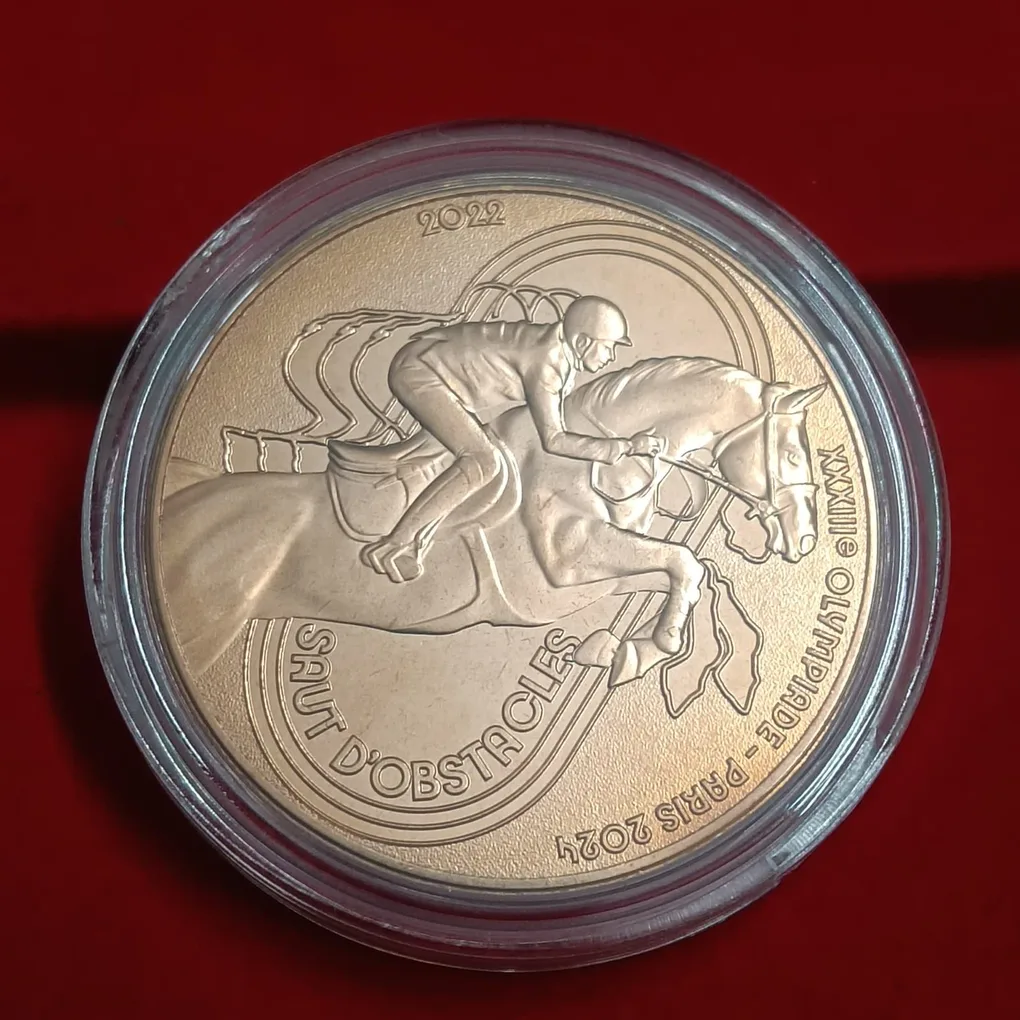 Rare Rare Rare Offical 1/4 Euro Horse Jumping Olympic Games Paris 2024 Proof Coin