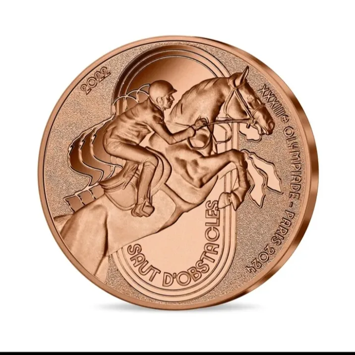 Rare Rare Rare Offical 1/4 Euro Horse Jumping Olympic Games Paris 2024 Proof Coin