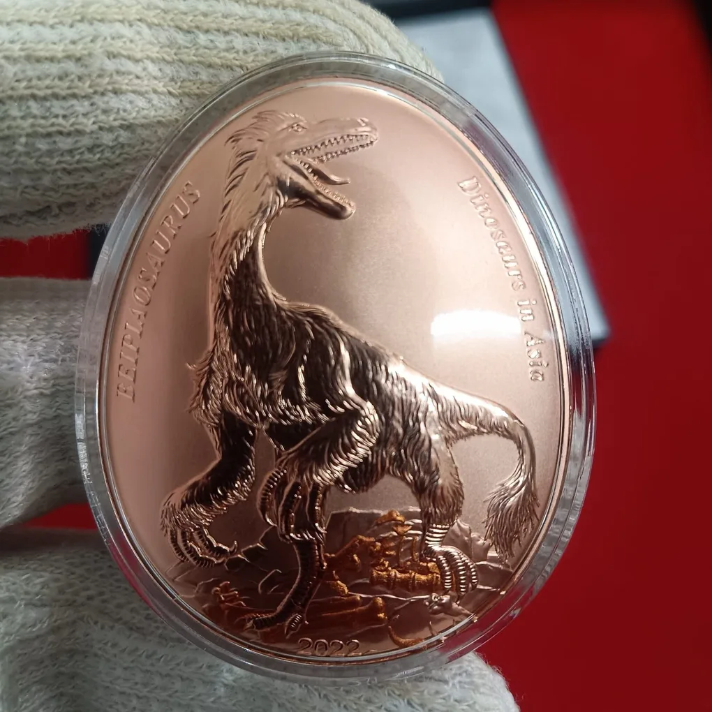 Dinosaurs In Asia Beipiaosaurus Elizabeth 20 Cents Samoa Proof Coin 2022 Year