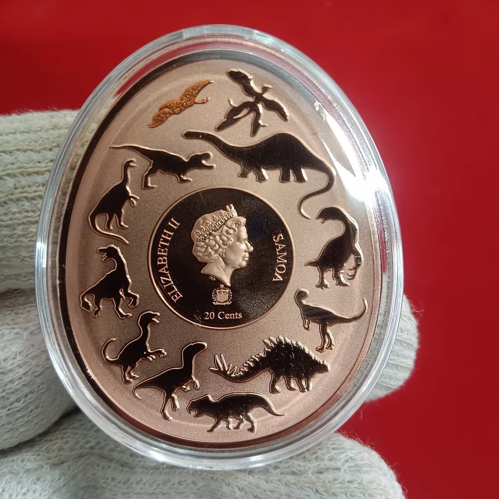 Dinosaurs In Asia Dsungaripterus WEII Elizabeth 20 Cents Samoa Proof Coin 2022 Year