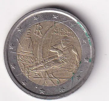 Italy 2 Euro (2006) Rare Bimetallic Commemorative Coin #E-331