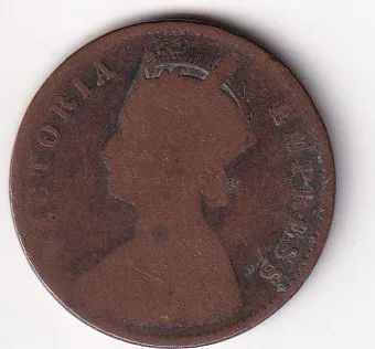 Indian Local and Princely states › Bikanir, ¼ Anna 1895 - Victoria Rare Coin #C-50