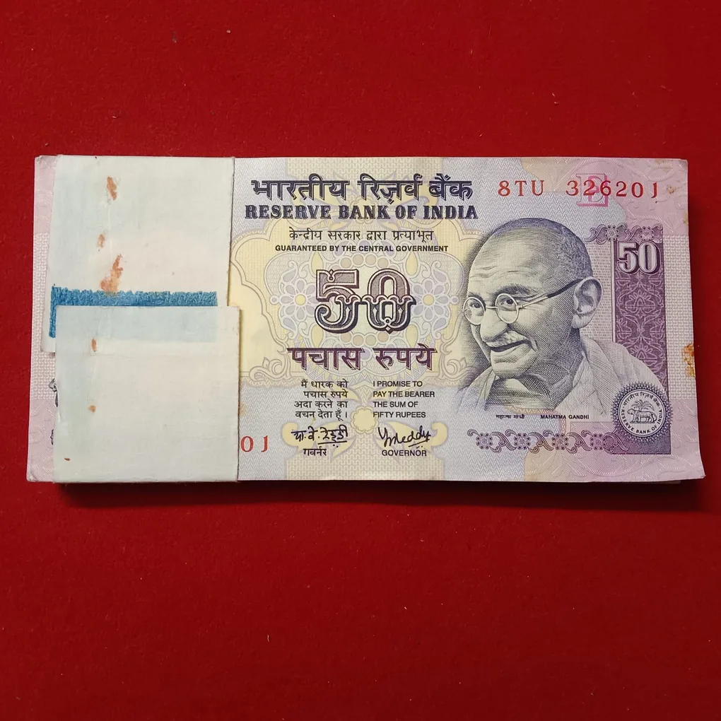 50 Rs Rare Parliament Full Bundle Governor YV Reddy Unc Condition Reserve Bank of India 326201