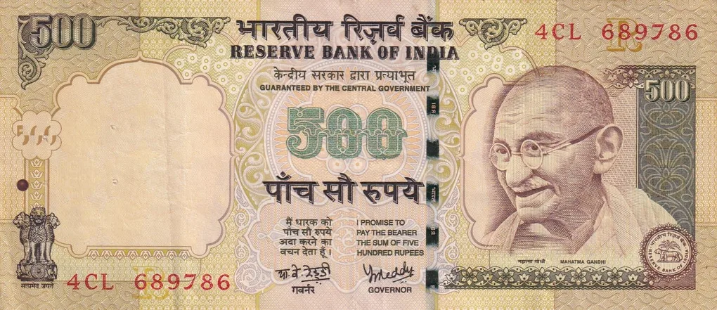 500 Rupees Governor Y.b.reddy Rare Note with Fancy Number Ending 786