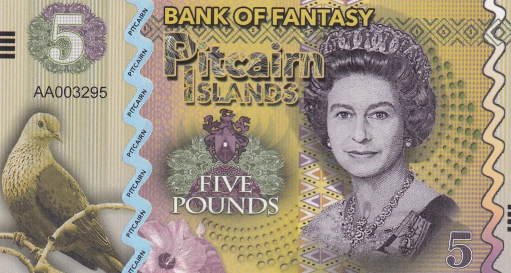 United Kingdom 5 Pounds - Elizabeth II Wood Pigeon Rare Fantasy Note #B2