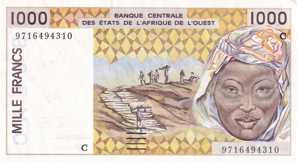 Western African States 1000 Francs Note #B2