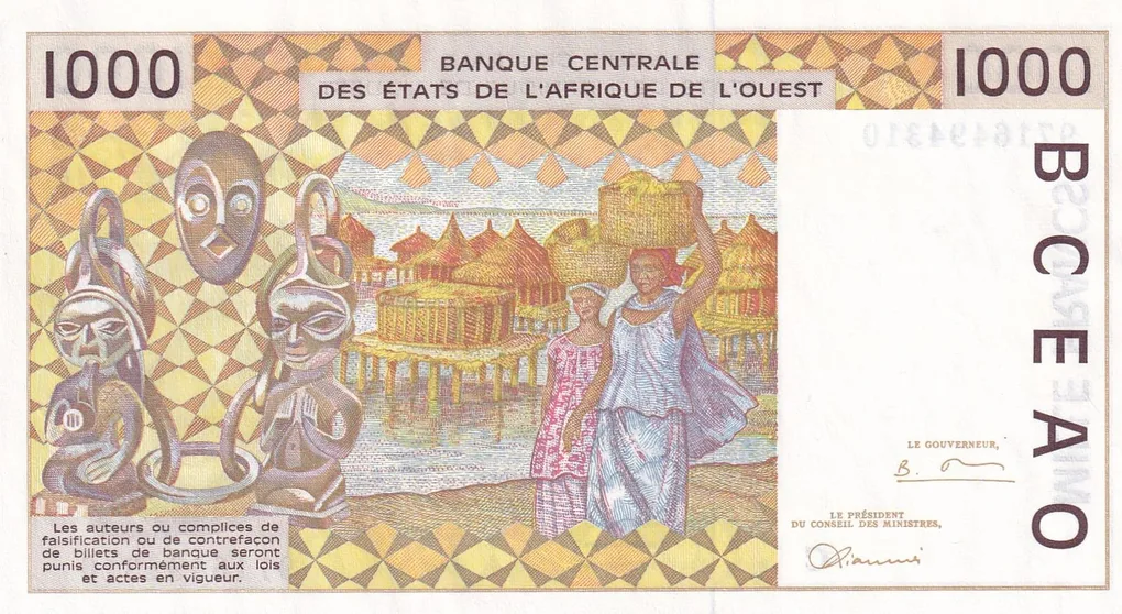 Western African States 1000 Francs Note #B2