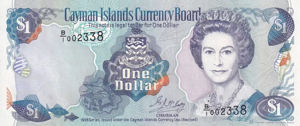 Cayman Islands 1 Dollar - Elizabeth II (B Series) 1996 Series Rare Unc Note#B2