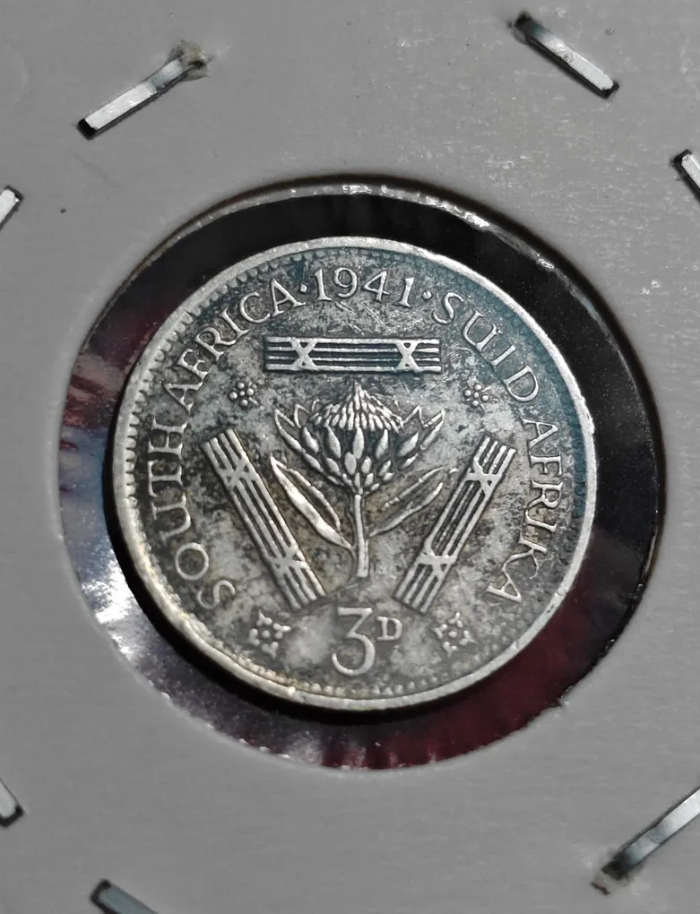 South Africa 3 Pence - George VI Rex 1941