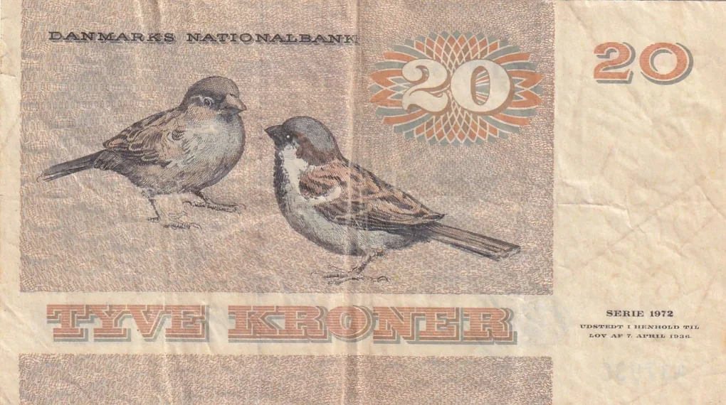 Denmark 20 Kroner Rare Note #B2