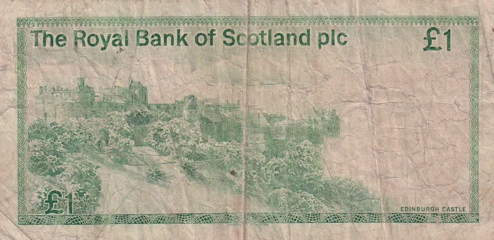 Scotland 1 Pound (Royal Bank of Scotland) Rare Note #B2