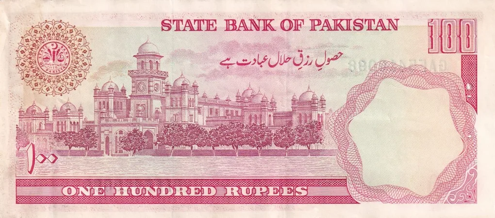 Pakistan 100 Rupees Urdu text Rare Note #B2
