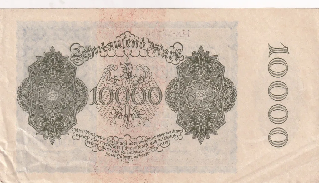 German 10 000 Mark (Reichsbank) 1922 Series Rare Note #B2