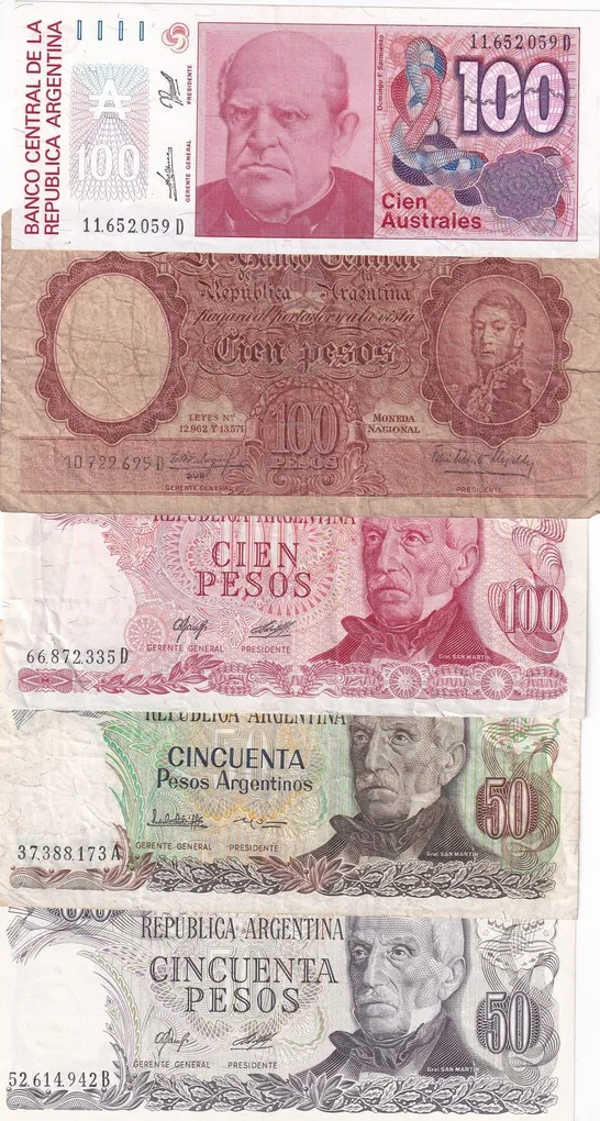 Argentina 18 Different (18 Pcs) Note Set #!8