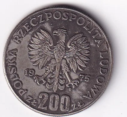 Poland 200 Zlotys (1975) Victory Over Fascism Rare Fantasy Tokan # #E-388