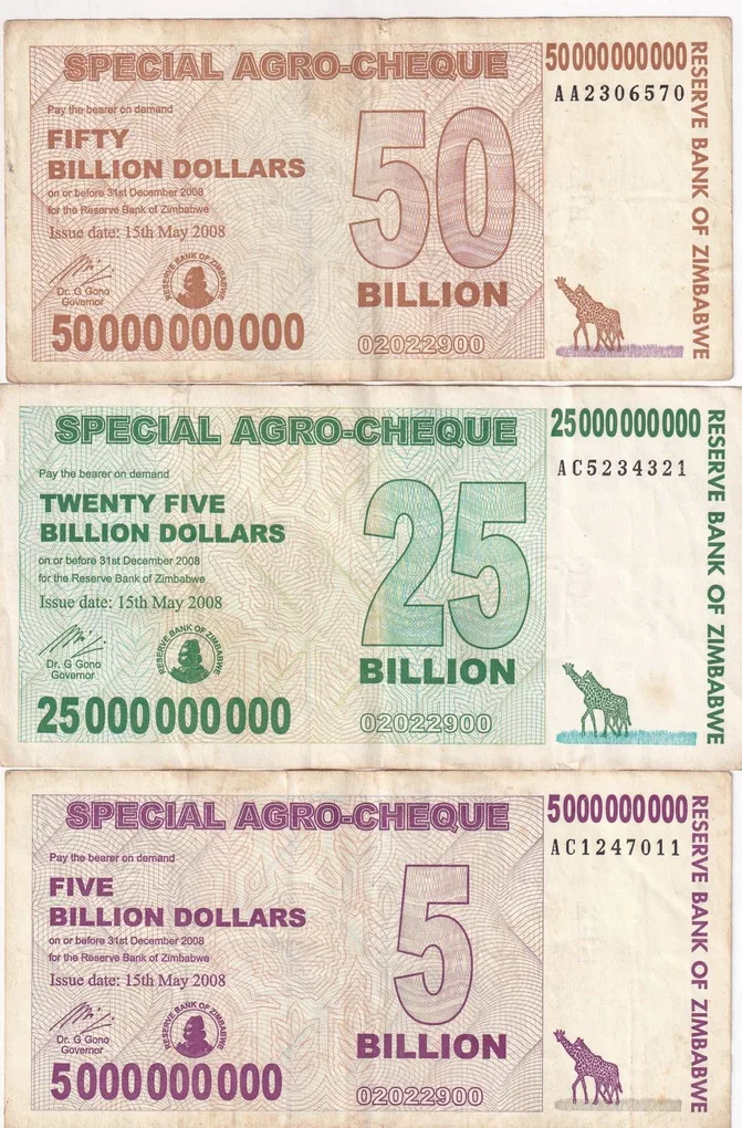 Zimbabwe 19 Different (19 Pcs) Note Set #!1