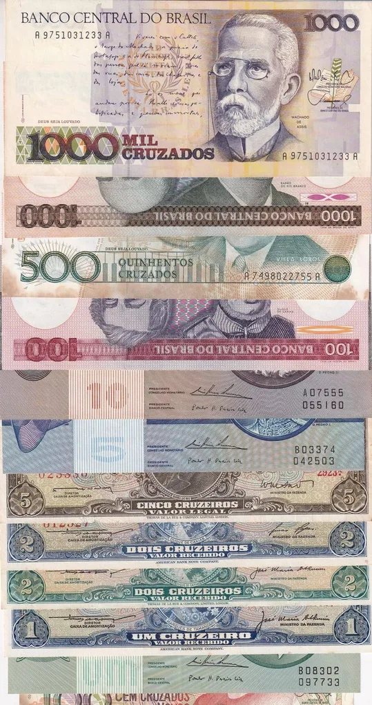 Brazil 12 Different (12 Pcs) Note Set #!3
