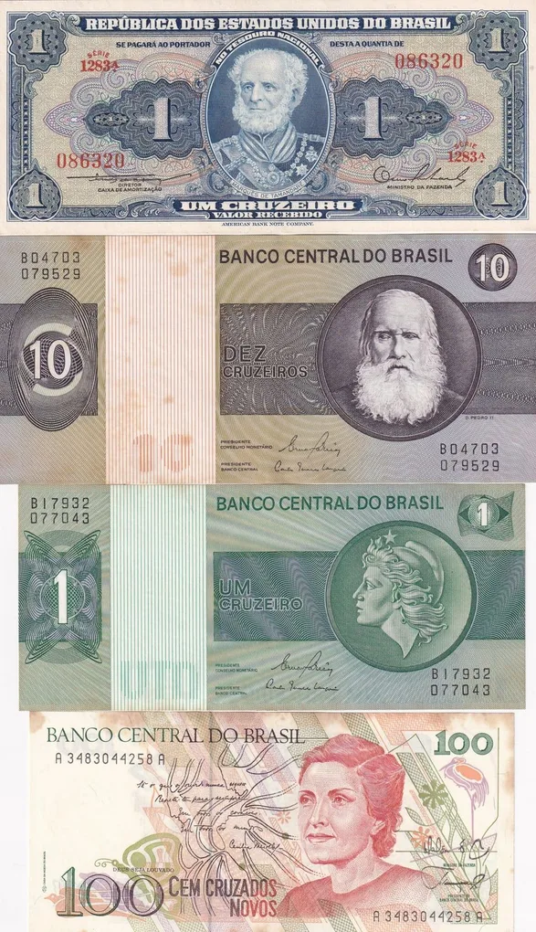 Brazil 12 Different (12 Pcs) Note Set #!4