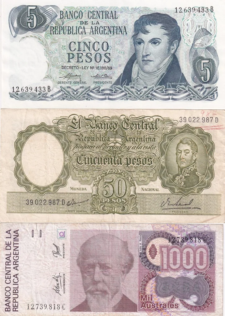 Argentina 18 Different (18 Pcs) Note Set #!7