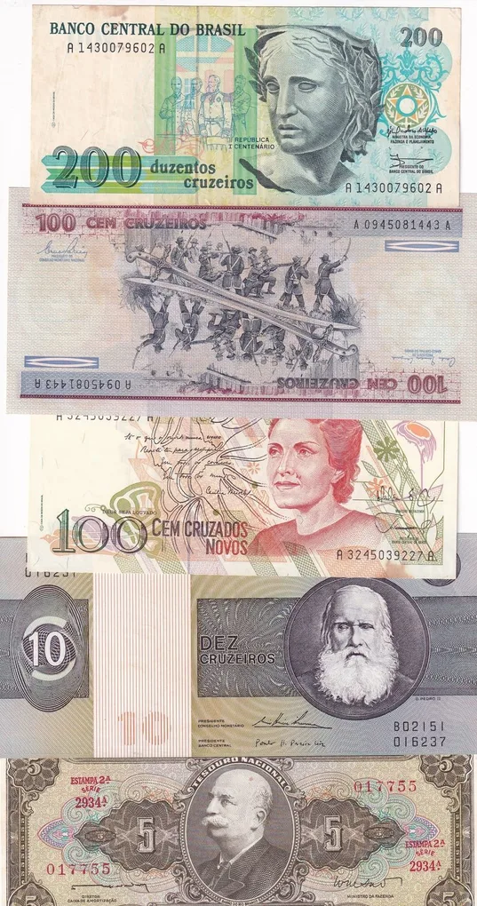 Brazil 15 Different (15 Pcs) Note Set #!5