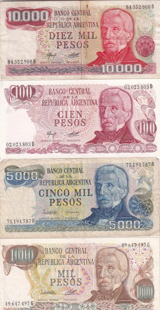 Argentina 18 Different (18 Pcs) Note Set #!9
