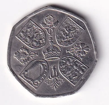 United Kingdom 50 Pence 2022 - Charles III Life and legacy of the Queen Commemorative issue Rare Coin #K-53