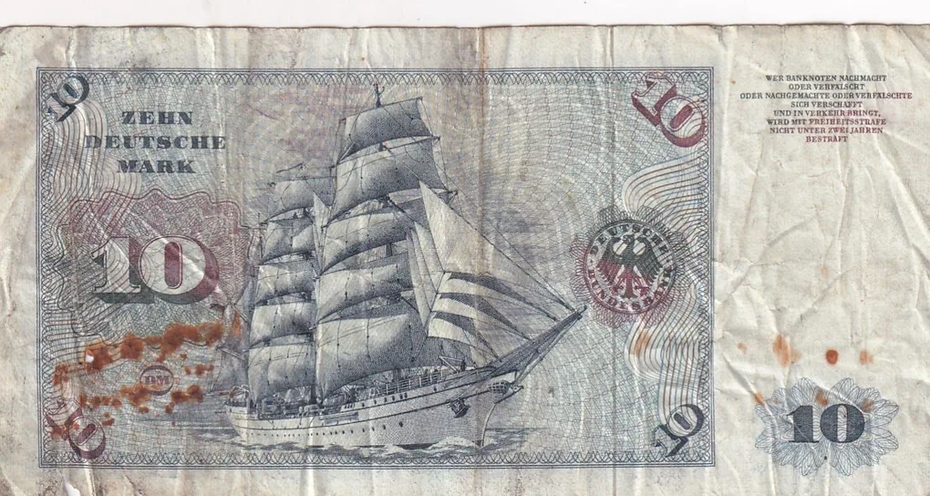 Germany 10 Deutsche Mark Note Low Condition#B2