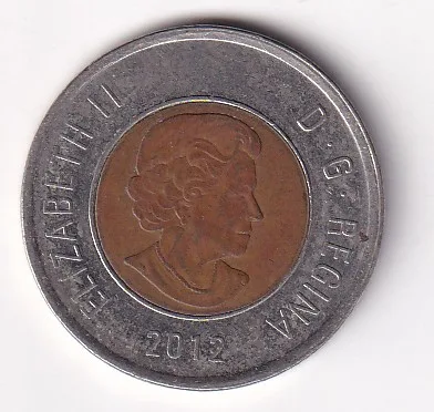 Canada 2 Dollars - Elizabeth II 2012 Rare Bimetallic Coin #K-97