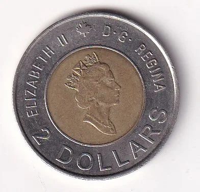 Canada 2 Dollars - Elizabeth II Knowledge 2000 Rare Bimetallic Coin #K-99