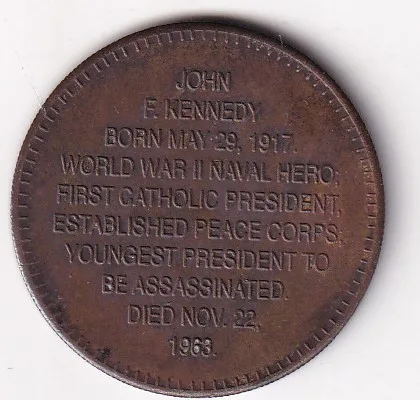 United States Token - Presidential Hall of Fame John F. Kennedy Rare Token #K-101
