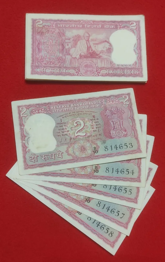 B -9 L. K. JHA Back Side Gandhi JI Released Date 2 October 1969 Each Note Price