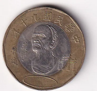 Taiwan 20 Dollars 2018 Bimetallic Coin#k-134
