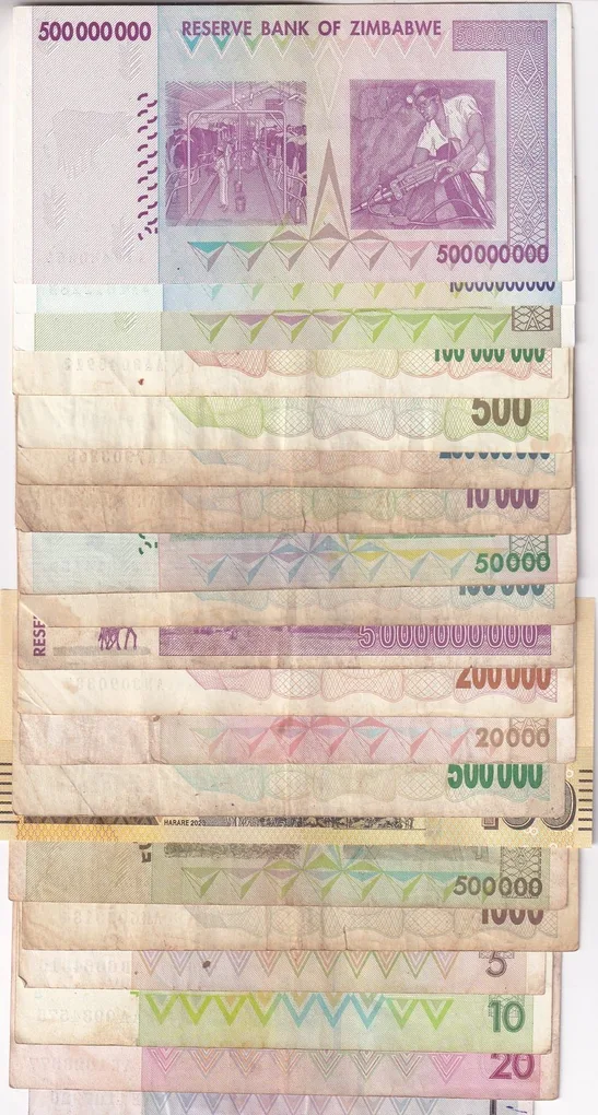 20 Different Zimbabwe Note Set
