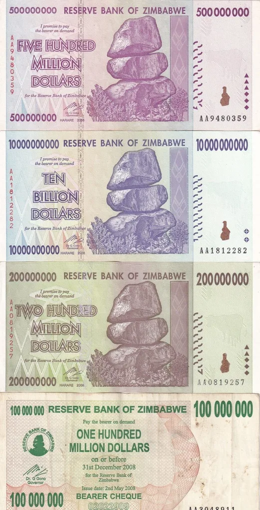 20 Different Zimbabwe Note Set