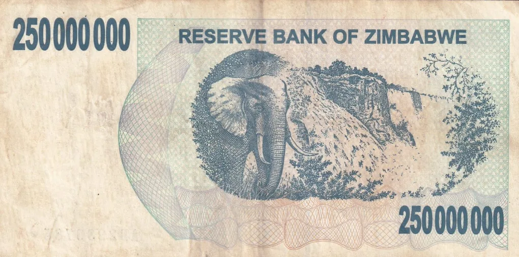 Zimbabwe 250 000 000 Dollars Rare Note with Fancy Number Ending 786