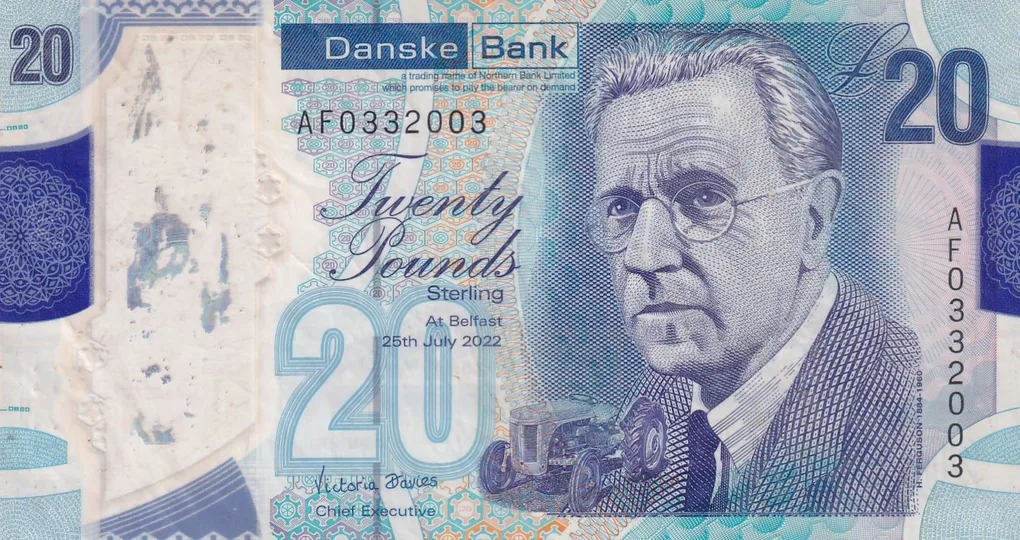 Northern Ireland 20 Pounds (Danske Bank) Rare Polymer Note#B2