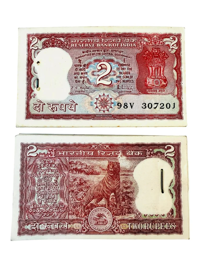 Rs 2 India Banknote Serial Bundle Tiger Top Quality Unc Unique and Rare By R N Malhotra