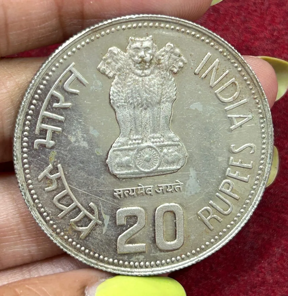 B Mint Mark Proof Coin Indira Gandhi Commemorative Rare Coin UNC Condition #C-64
